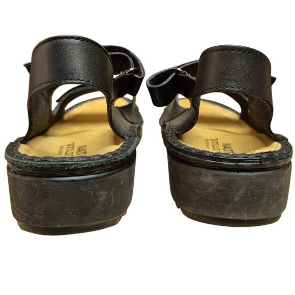 NAOT Karenna Black Leather Slingback Strappy Sandals Shoes Women's US 10 10 1/2 - Picture 4 of 6